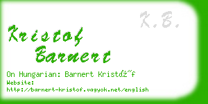 kristof barnert business card